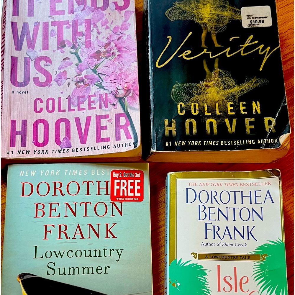 4 books for a total of $20! Great reads! Will split up if needed.